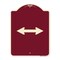 Signmission Bidirectional Arrow Black Heavy-Gauge Aluminum Architectural Sign, 24" x 18", BU-1824-24312 A-DES-BU-1824-24312 - alternate 1